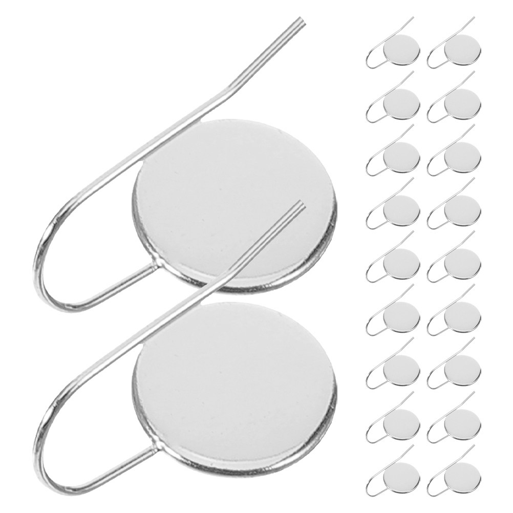 Bezels Set Pendant - 20Pcs Polished Stainless Steel Earring Tray