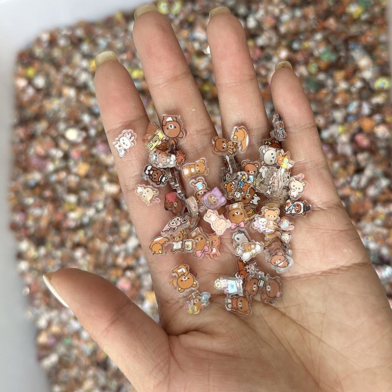 Resin Craft Ideas - Rilakkuma Acrylic Confetti Pieces 1CM, 50Pcs/100Pcs