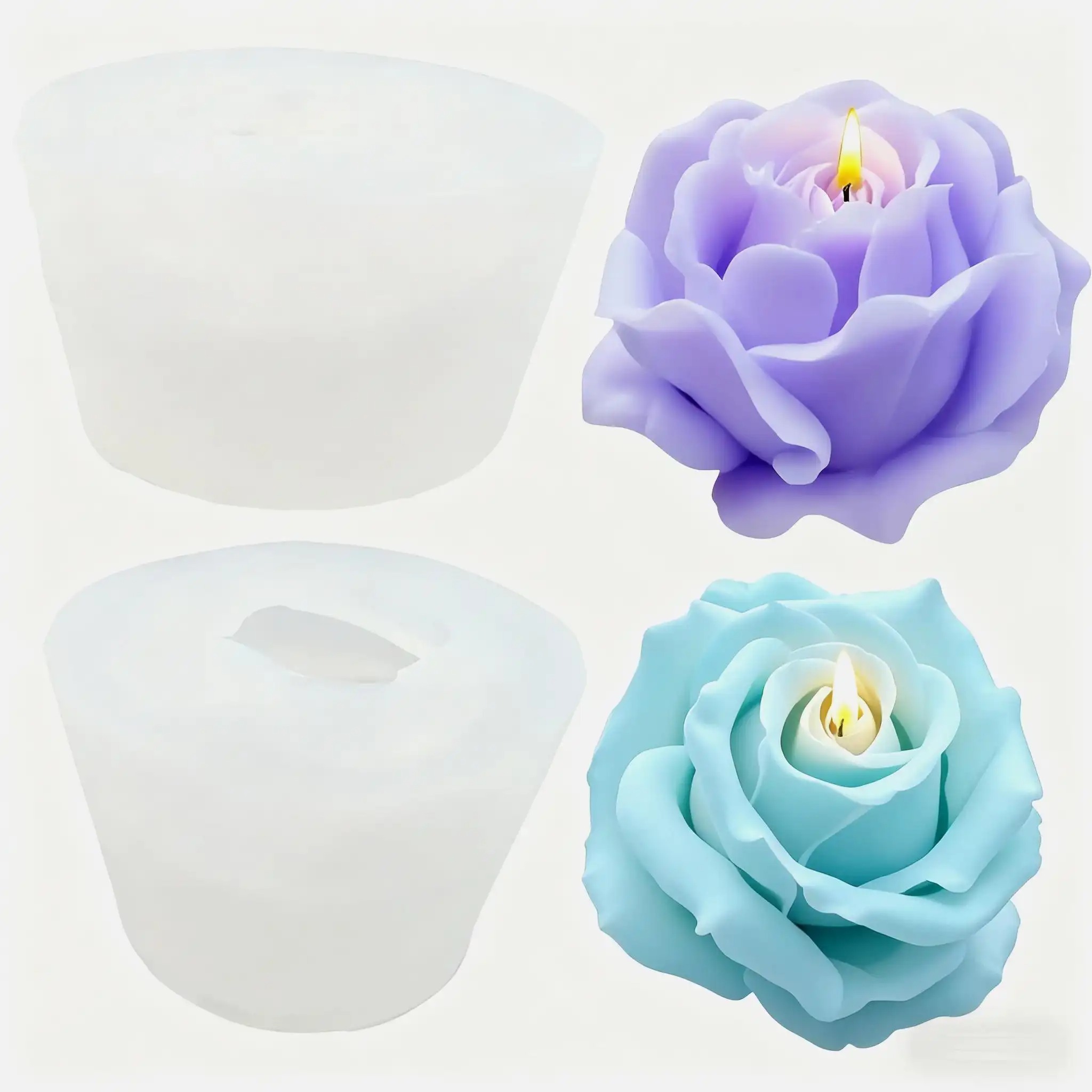 2-Piece Romantic 3D Rose Silic - Resin Craft Ideas review and price