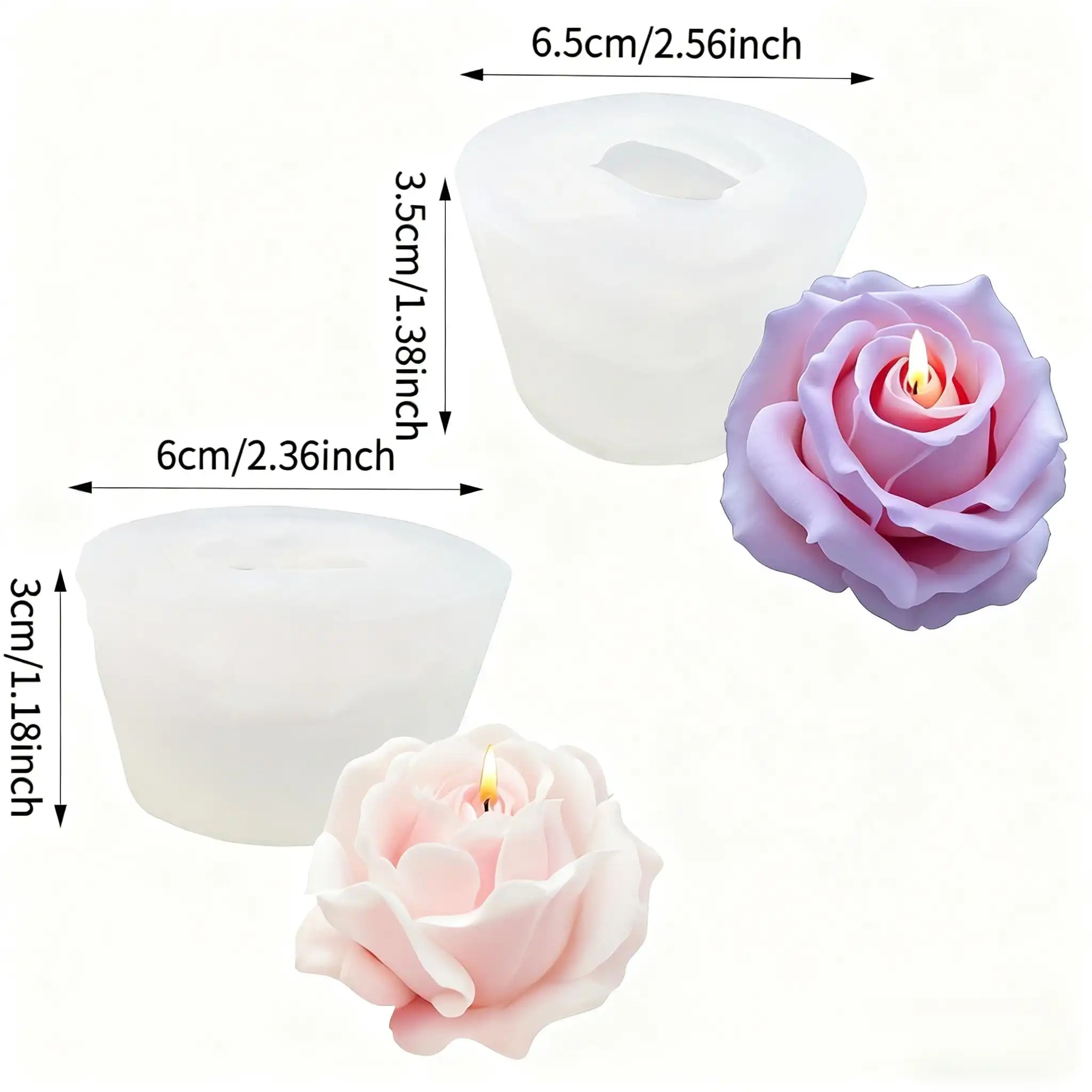 2-Piece Romantic 3D Rose Silic - Resin Craft Ideas review and price