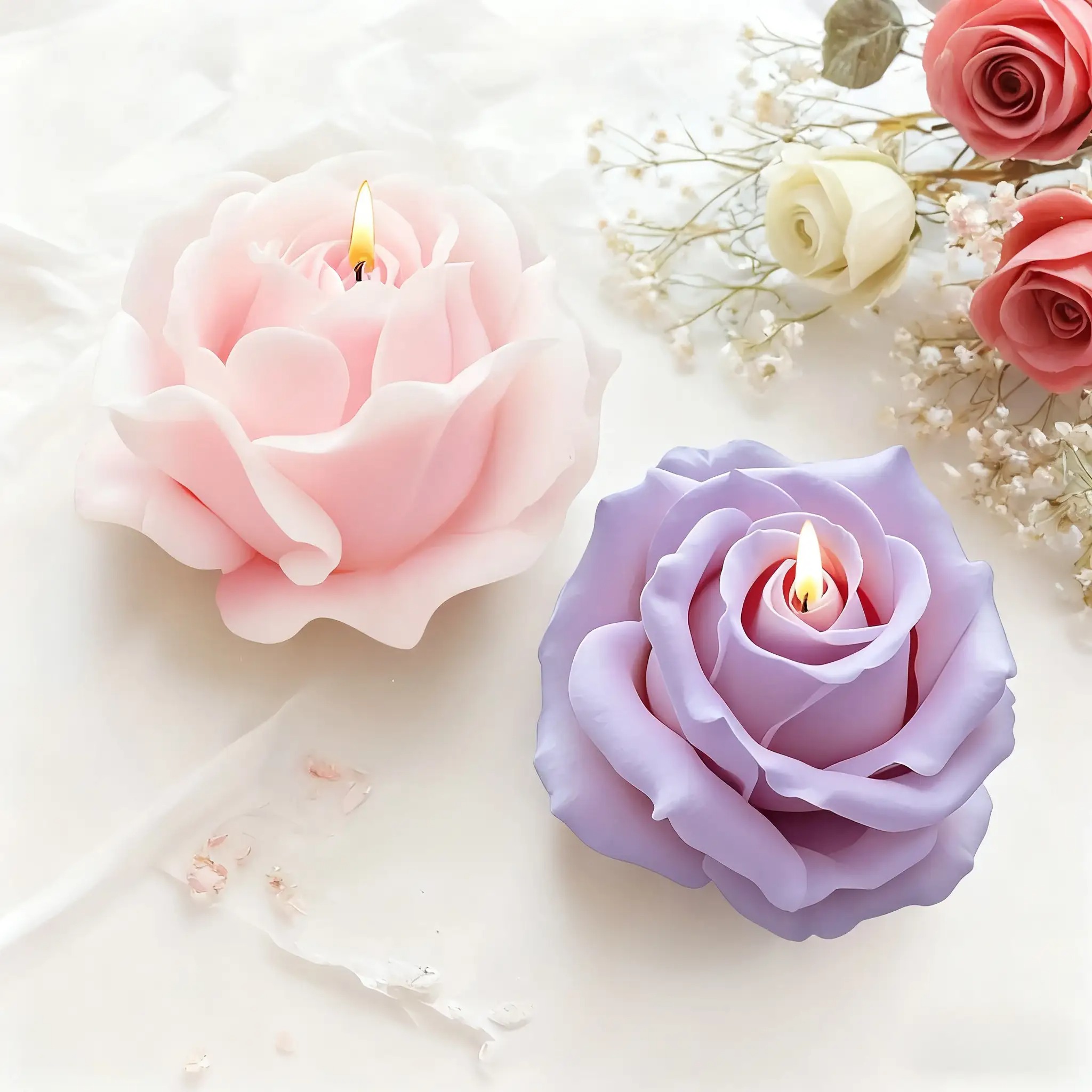 2-Piece Romantic 3D Rose Silic - Resin Craft Ideas review and price