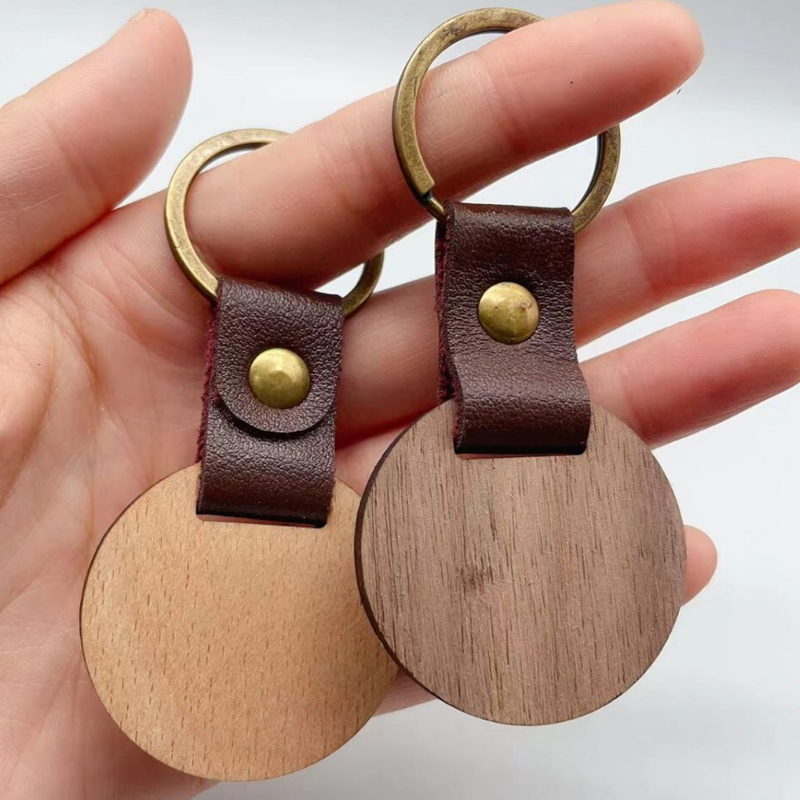 5-100pcs Blank PU Leather Wood - Wood Ring Blank review and price