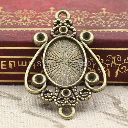 50pcs/lot Alloy Bronze Tone Ca - Bezels Set Pendant review and price