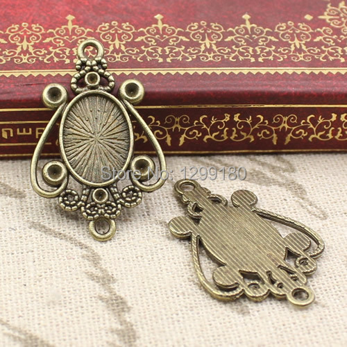 50pcs/lot Alloy Bronze Tone Ca - Bezels Set Pendant review and price