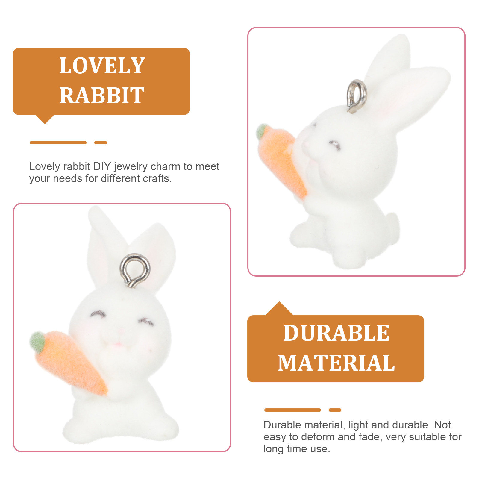 10Pcs Resin Rabbit Charm Penda - Crafting Resin review and price