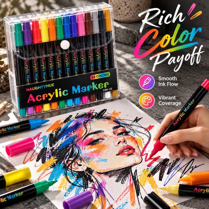 Dual Color Acrylic Paint Marke - Copic Marker Sketch review and price